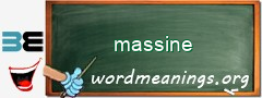 WordMeaning blackboard for massine